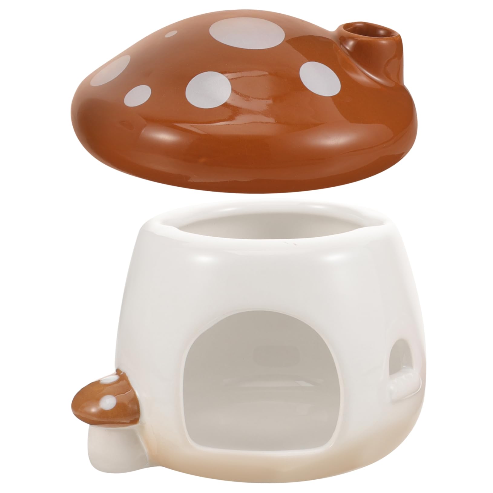 FOMIYES Nido De Cerámica para Hámster Casas y Hábitats para Animales Pequeños Casa De Hámster Casa De Cerámica para Hámster Patio De Recreo De Hámster Cama Oso Dorado Suministros De Conejo