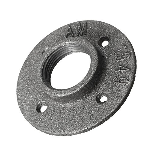 EsportsMJJ 10Pcs 1/2 Pulgadas De Hierro Maleable Piso Brida De Acero Tubería De Hierro Montaje En Pared