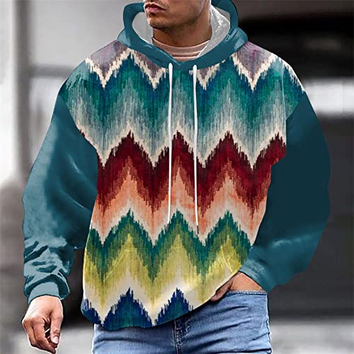 Sweat à capuche de Noël homme vert L avec impression 3D et poches - 3