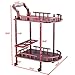 Giantex Serving Cart Kitchen Trolley Island Cart Solid Wood Home Commercial 2-Tier Rolling Island Cart w/Wheels Handle Bottle Holder Guard Rails Cherry