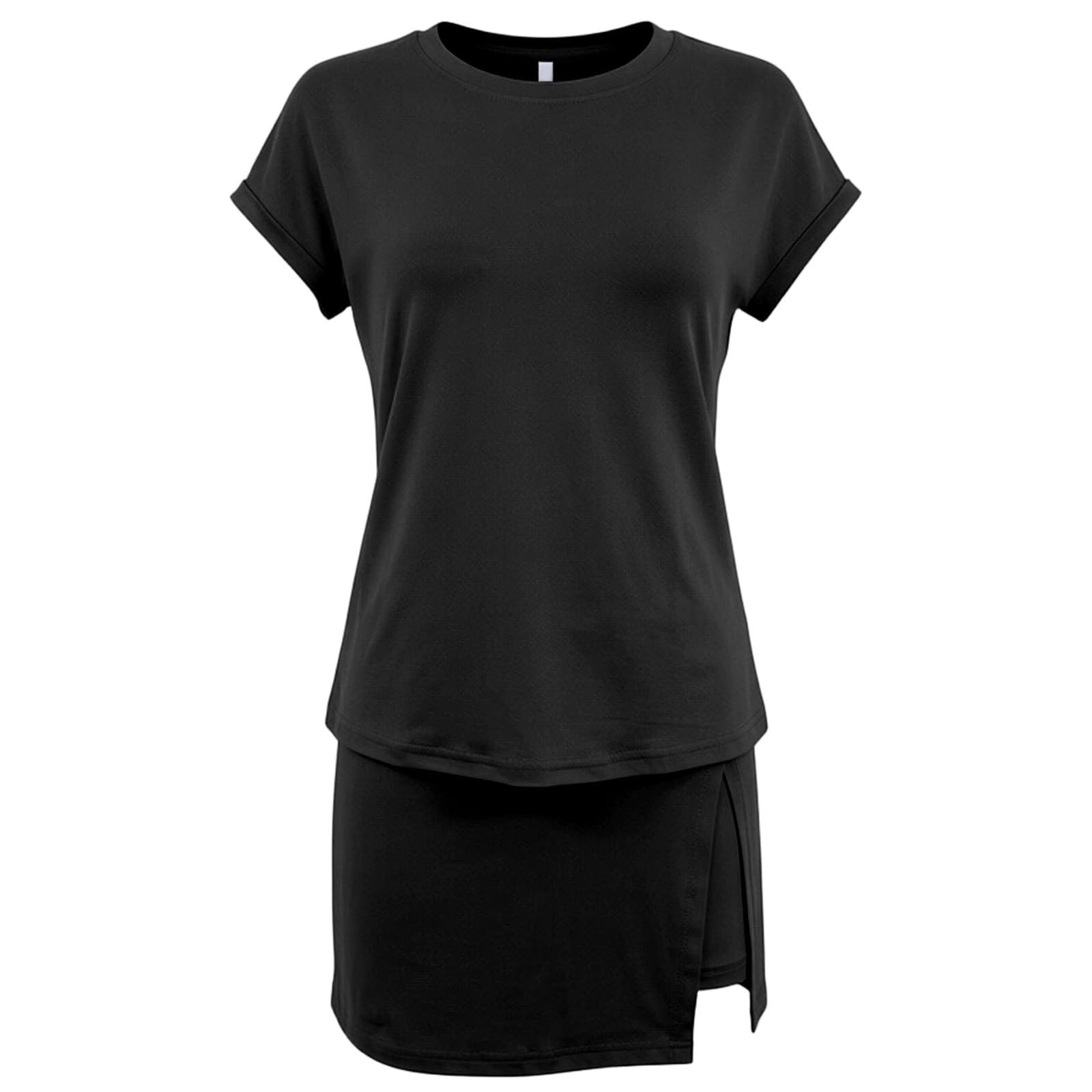 Generisch 2026 Conjunto de pantalones cortos de 2 piezas para mujer, traje casual de verano: top sin mangas de dos piezas con pantalones cortos de abertura alta - ropa deportiva de moda