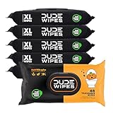DUDE Wipes - Flushable Wipes - 6 Pack, 288 Count - DUMPkin Spice with Clove, Nutmeg, and Other Fall Pumpkin Spice Scents - Septic and Sewer Safe, Extra Large