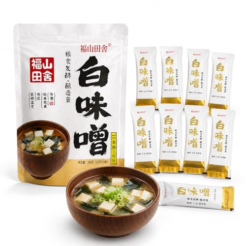 TraiHuyan Sopa De Miso Vegana 200 G (10 Sobres) – Base Para Sopa Estilo Japonés, Sin Gluten, Apta Para Veganos; También Se Puede Usar Como Base Para Ramen O Olla Caliente.