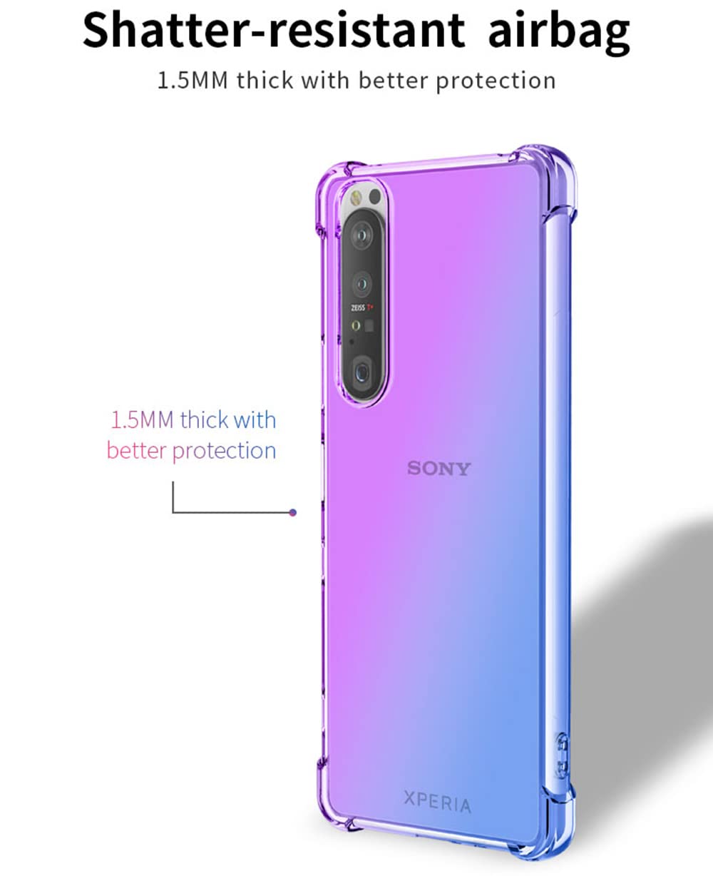 Paekear Custodia con Collana per Sony Xperia 5, Cover Trasparente Morbido Silicone con Cordino Case con Laccio Tracolla [Antiurto] [AntiGraffio] [Antiscivolo] TPU Cover con Collana, Viola