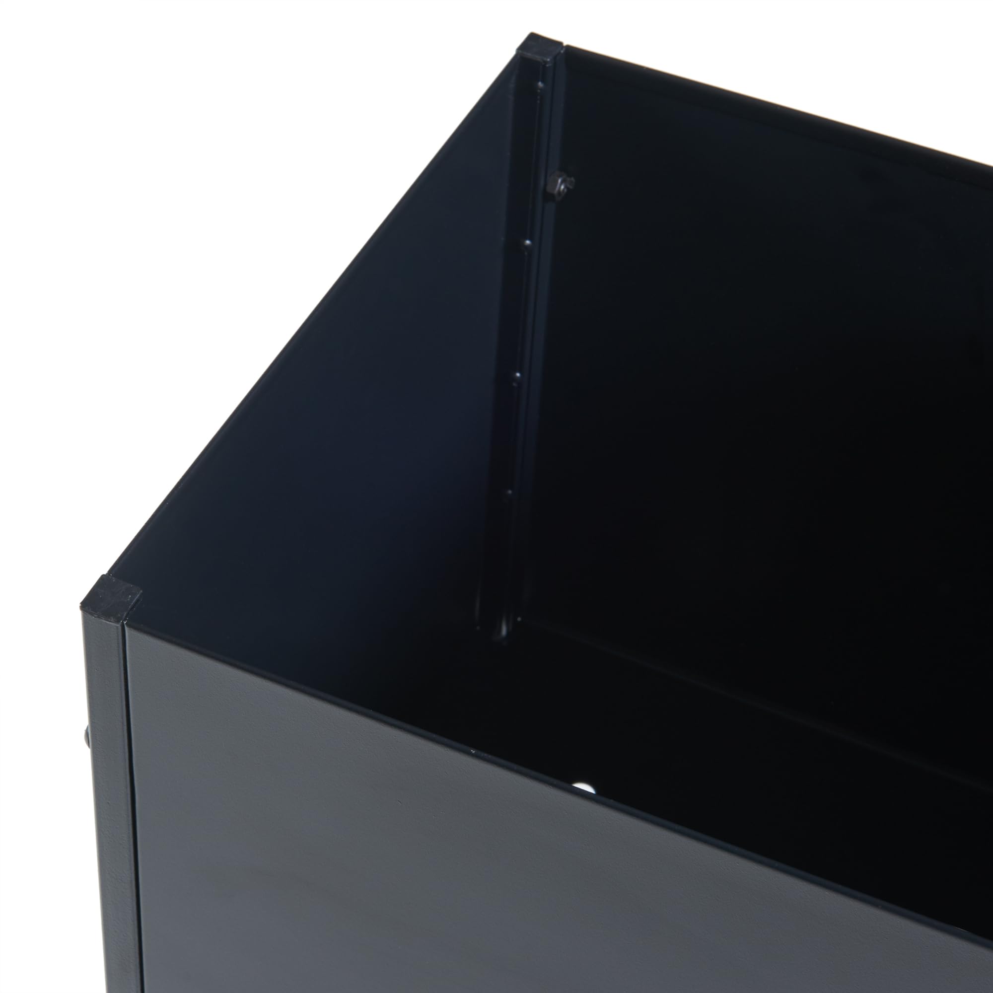 [en.casa] Blumenständer Porsgrunn Pflanzenständer mit Blumenkasten 70 x 30 x 30 cm Metall Schwarz Blumentopf mit Ständer