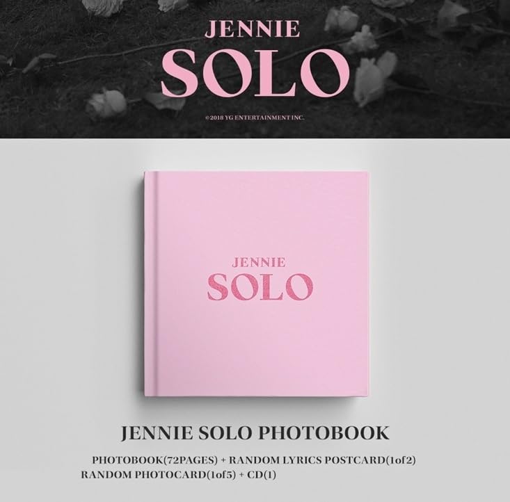 Amazon.com: JENNIE Black Pink - SOLO Photobook+CD+明信片+光卡