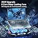 ICE COOREL Gaming Laptop Cooling Pad with 8 Cooling Fans, Laptop Fan Cooler Pad for 15-17.3 Inch, Notebook Cooler Stand with 6 Height Adjustable, RGB Cooling Pad with Two USB Port + Phone Stand