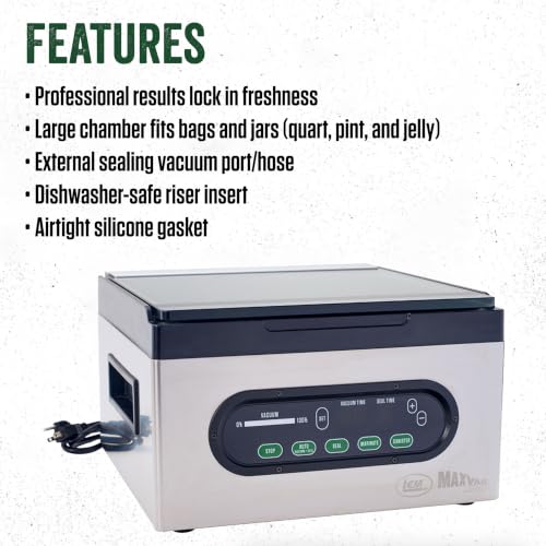 Image of LEM Products MaxVac Pro Chamber Vacuum Sealer with Mylar and Sealer Bags