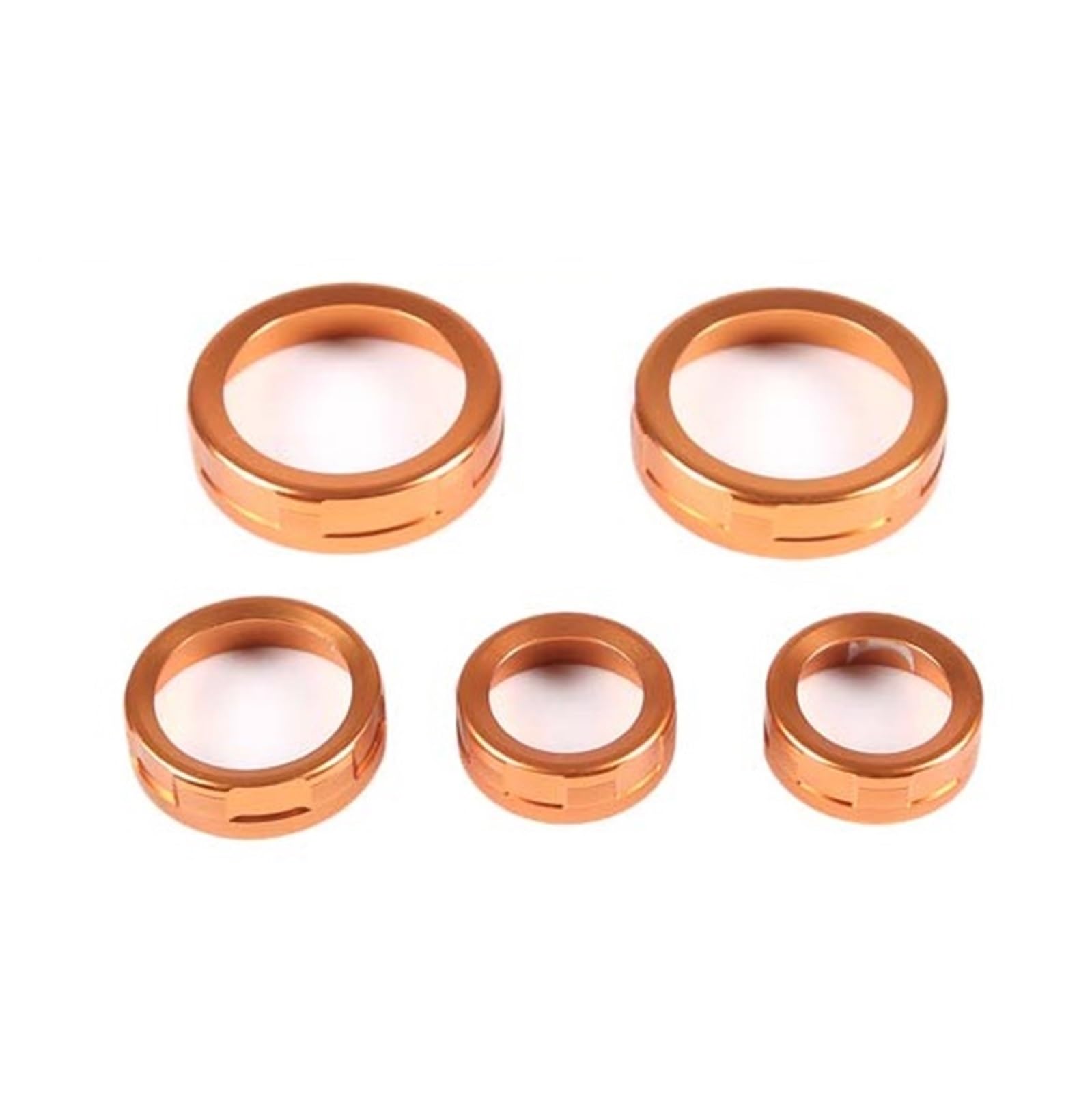TINGYUS for Maverick 2022 Shift Knob Ring Air Conditioning Volume Knob Ring Interior Accessories Car Interior Mouldings(4Piece Orange)