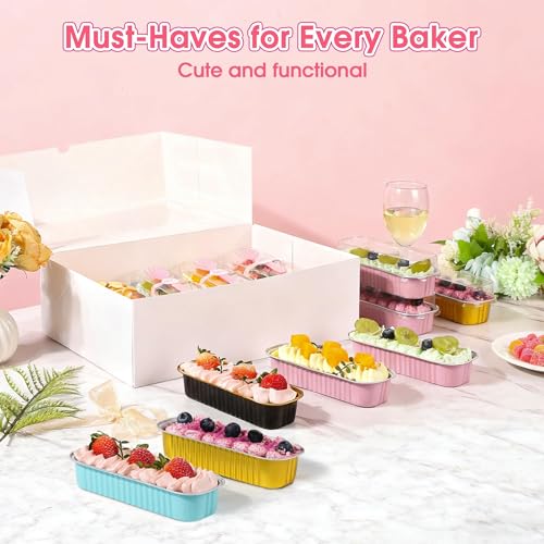 Save 29% on 100-Pack Disposable Mini Cake Pans with Lids - Image 3