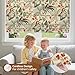 CHEFRU No Drill Roman Shades for Indoor Windows,Cordless Light Filter or Lined Blackout Roman Blinds Easy Installation, Living Room, Bathroom, Little Flower Red