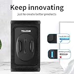 TELESIN Anti-Slip Backpack Shoulder Strap Mount Clip for GoPro Hero 13/12/11/10/9 MAX, DJI Osmo Nano Action 3/4/5 Pro/6, Insta360 X5/X4/X3/Ace Pro 2, AKASO – Bag Belt Holder for Biking, Hiking, Travel