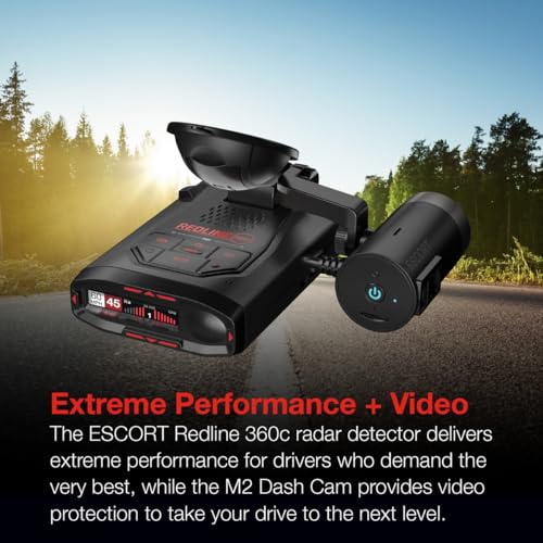 Escort Redline 360c Laser Radar Detector & Escort M2 Smart Dash Cam Bundle - HD Video, Extreme Range, AI Assisted Filtering, Built-in WiFi, GPS Based, Apple CarPlay and Android Auto Compatible - Image 3