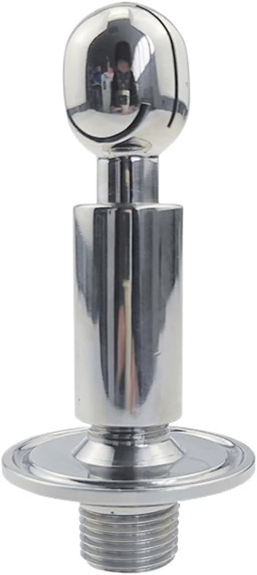 Rotating CIP Spray Ball 1.5" Tri Clamp x 1/2" NPT Male CIP Cleaning Micro Rotating Spray Ball