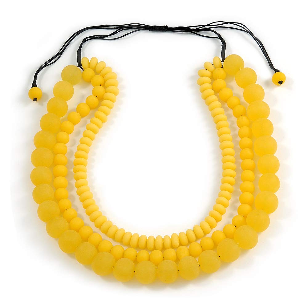 Collana di perle in resina - Gioielli - Collane - di Miss Macrame | su