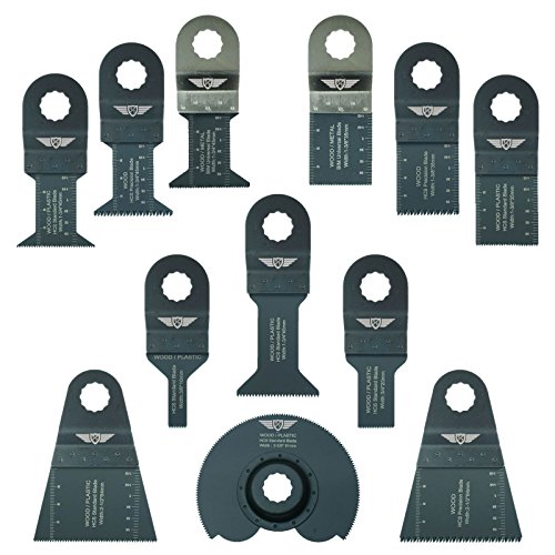 12 x TopsTools RVK12 Mix Lames pour Draper MT250A 23038, MT250 31328, Wickes 235510, Renovator Multitool Outil multifonctions Accessoires