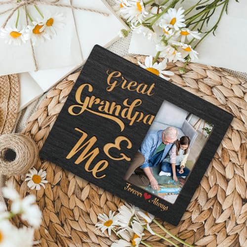 HIWX-Great-Grandpa-Me-Picture-Frame-Great-Grandpa-Gifts-Grandparents-Day-Gift-Grandpa-Grandparent-Picture-Photo-FrameGrandpa-Grandparents-Birthday-Christmas-Fathers-Day-Picture-Photo-Frames-4×6 HIWX Great Grandpa Me Picture Frame Great Grandpa Gifts Grandparents Day Gift Grandpa Grandparent Picture Photo FrameGrandpa Grandparents Birthday Christmas Fathers Day Picture Photo Frames 4×6