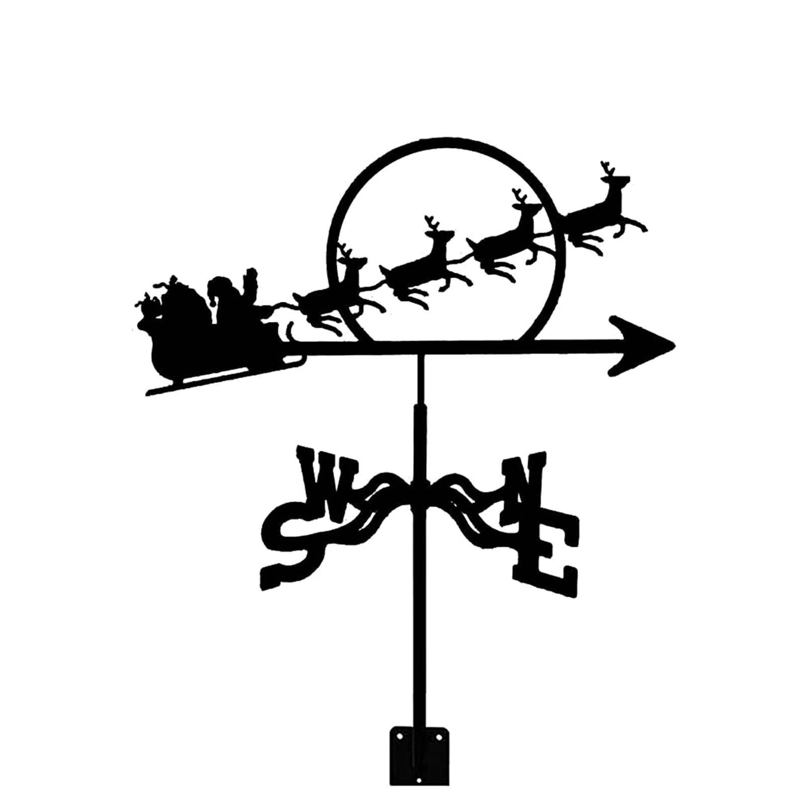 WIQUYBML Weather Vanes Wind Vane Stainless Steel Direction Indicator Weathercock with Anti-Rust Coating for Outdoor Decor/Sika Deer/35 * 50Cm