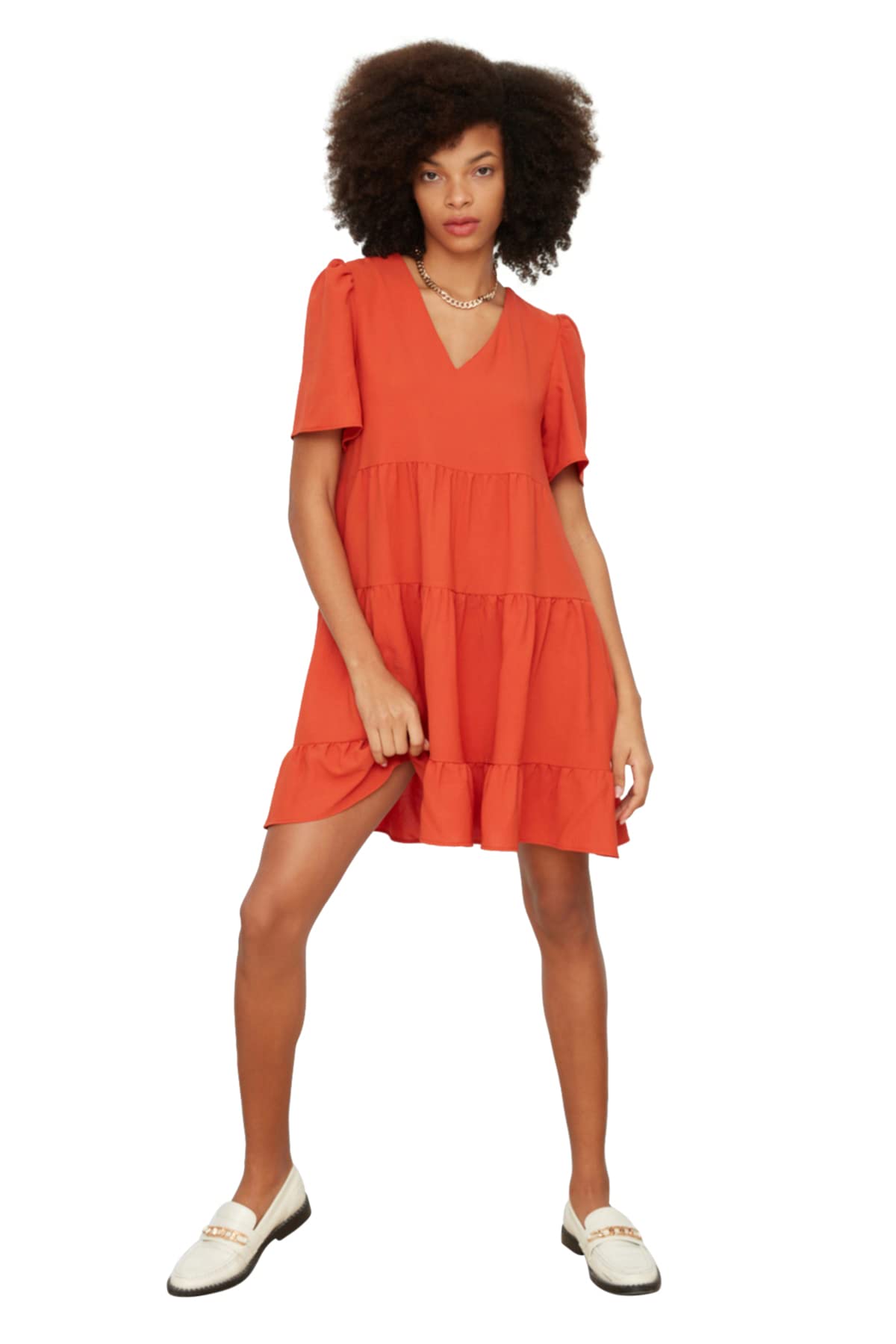 Trendyol FeMan Mini Shift Regular fit Woven Dress