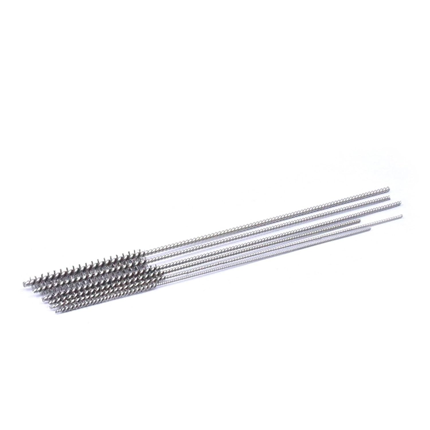 DIY Drill Brushes φ1.5-6mm Stainless Steel Wire Tube Brush for ID Deburring Polishing Cleaning Dirt Removing(OD4.5 Continuous End)