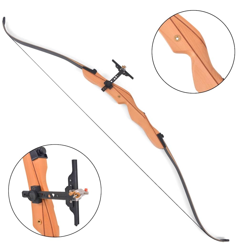 Arc Classique Marron foncé pour Adulte en Bois 68" 30 LB Tir à l'arc