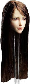 Phicen 1/6 Scale European and American Head Sculpt for 12" Female Body Hot Toys Straight Brown Hair