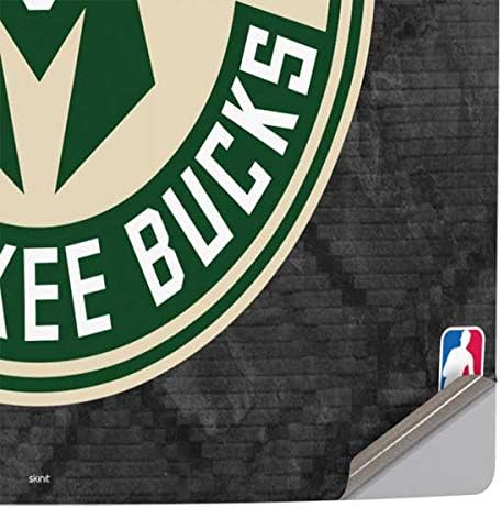 Vista 4 de Skinit Decal Gaming Skin Compatible with PS5 Console - Officially Licensed NBA Milwaukee Bucks Rusted Dark Design