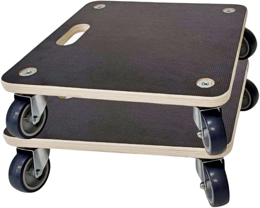 Muebles de madera dura con 4 ruedas silenciosas de goma, 15 pulgadas con capacidad para 2204 libras de alta resistencia para piano sofá, nevera,