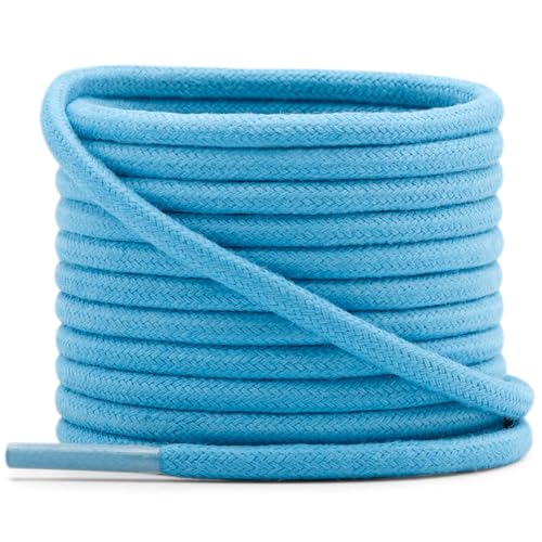 Image of YFINE Waxed Round Shoe Laces: 2 Pairs Oxford Shoelaces for Dress Shoes Boot | 4mm Thick, 20 Colors, 24 inch-71 inch, for Business Footwear, Chukka Boots, Men & Women