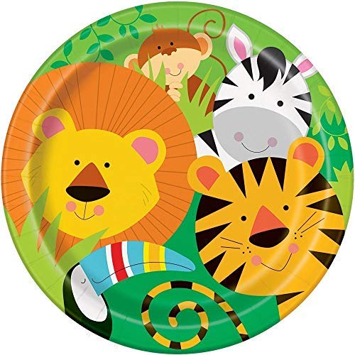 Jungle Animal Feestartikelen Verjaardagsfeestje Borden Cups Servetten Tafelkleed - Serveert 16 Gasten - Image 3