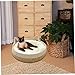Pesoncarl Cat Beds for Indoor Cats, 16x6 Inch Woven Cat Baskets Bed with Soft Cushion, Scratch-Proof Kitten Bed Cozy Round Wicker Basket, Sofas