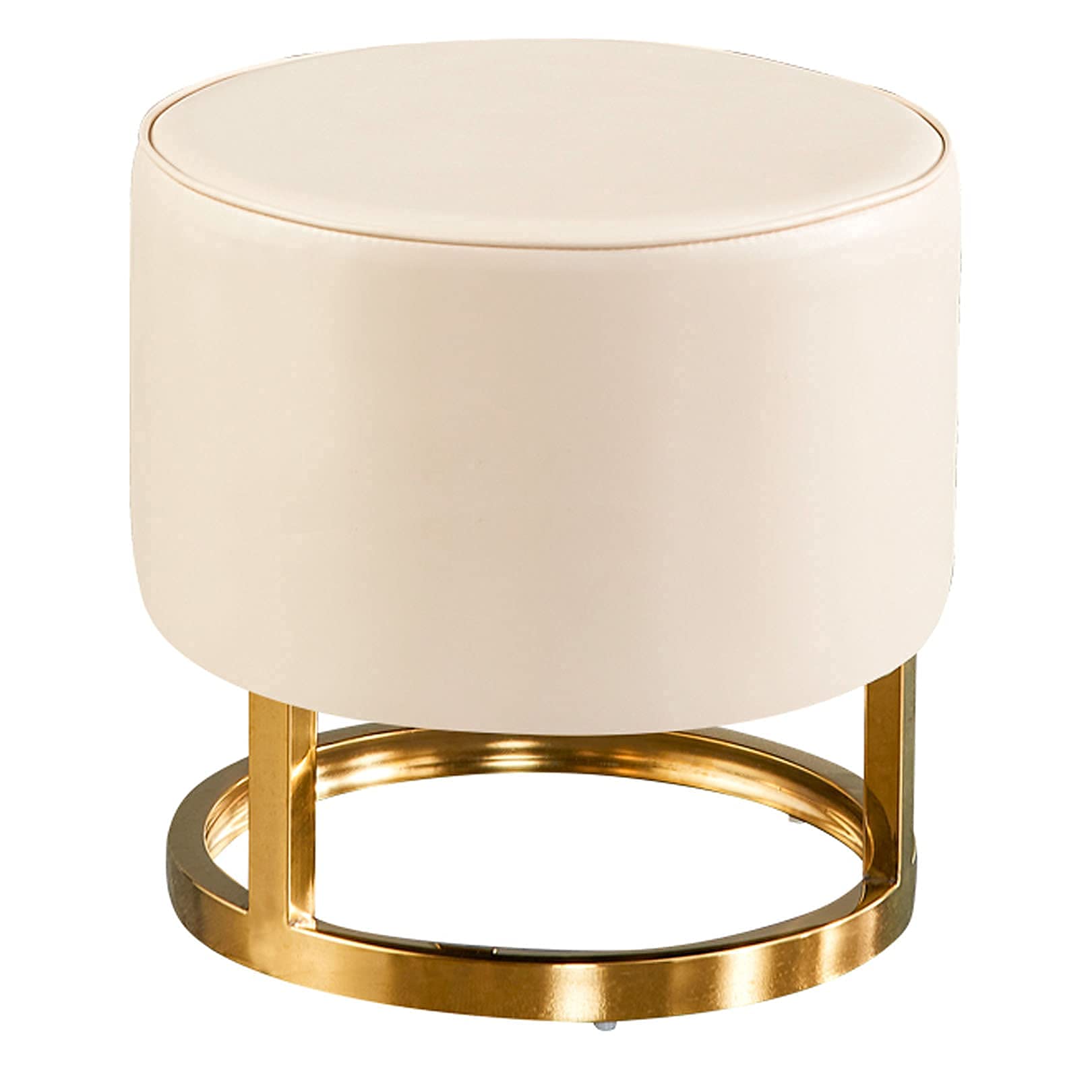 Tabourets pouf beige pour salon et chambre : le petit siège d'appoint CHEWYNP