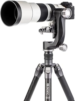 Benro Mini Travel Size Gimbal Head for Mirrorless Cameras, Carbon Fiber with PL100N Plate (GH5CMINI)
