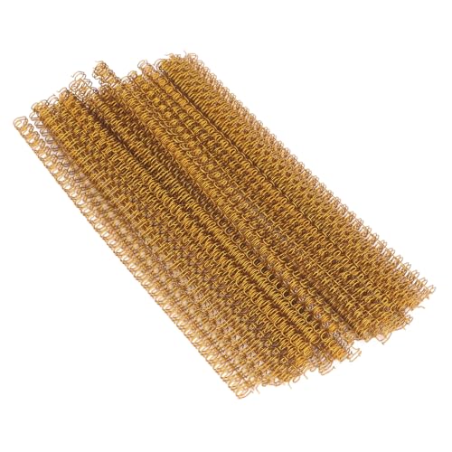 100Pcs Double Loop Wire Binding Spine 20 Sheet Capacity 3:1 Pitch 34 Loop 6.4mm Diameter Set Kit Christmas Gift for Students and Coworkers (Gold) - Image 2