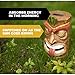 VP Home Tiki Head Solar Light for Home Decor and Outdoor Decor Cocktail Tiki Solar Powered Flickering LED Solar Garden Decor Tiki Outdoor Bar Decorations
