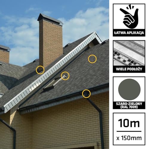 SIKA - Taśma uszczelniająca - Sika MultiSeal szara - Bitumiczna taśma - Samoprzylepna - Łatwa w użyciu - Odporna na UV - 10 m x 150 mm