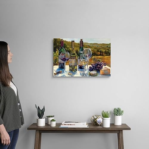 Miniatura 2 de Una impresión artística en lienzo de cata de vinos, obras de arte de vino