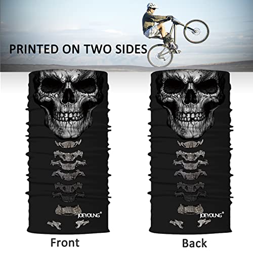 Image of JOEYOUNG Skull Face Mask UV Sun Dust Neck Gaiter Bandana Headwear Motorcycle