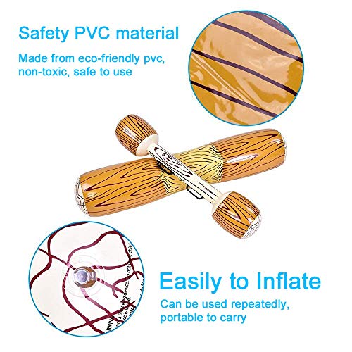 Fudosan Inflatable Pool Floats 4 Pcs Pool Fighting Battle Log Rafts Row Toys For 2 Players Adults Children Summer Pool Party Floating Toys Swimming Pool Water Games #TOP4