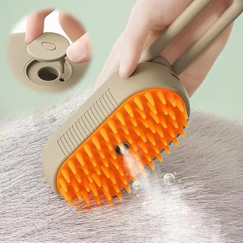 Escova Pet Vaporizada Massageadora para Cães e Gatos Elétrica Recarregável para Remoção de Pelos de