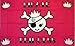 5 Ft ATV Pink Pirate Princess Skull Safety Flag with One Piece 5/16