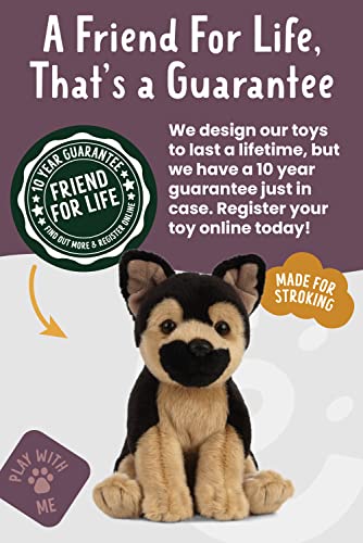 Living Nature Soft Toy - Stofftier Schäferhund Welpe (16cm), Unbekannt, Braun und Schwarz