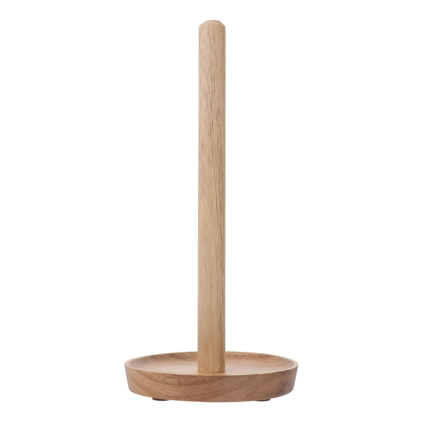 Hemobllo Massivholz Toilettenpapierhalter Stehend mit Anti Kipp Funktion Kreativer Rollenhalter für Wc und Bad Dunkles Akazienholz Stabiler Papierrollenhalter für Haushalt und Büro