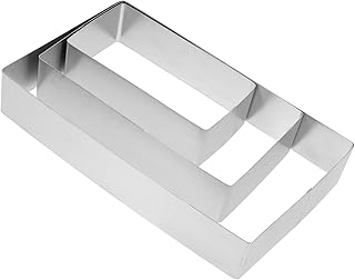 Generic Stainless Steel Rectangular Cookie Cutters Mousse Mold Metal Baking Ring for Tiramisu Cheese Cake Pastry Biscuit Mould