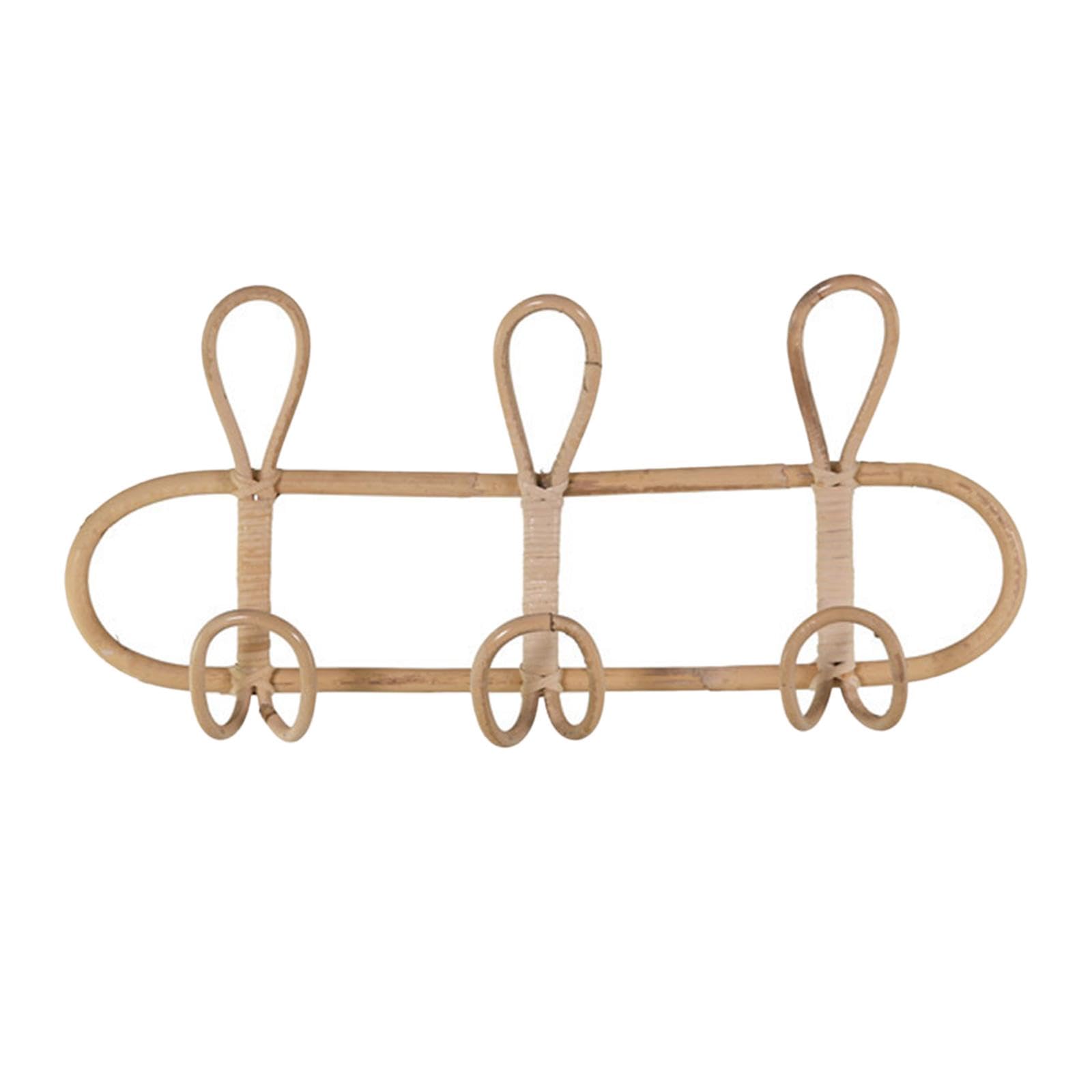 Wdwdw Coat Rack With Hooks Wall Mounted Clothes Holder Hand Woven Ornament Decoration