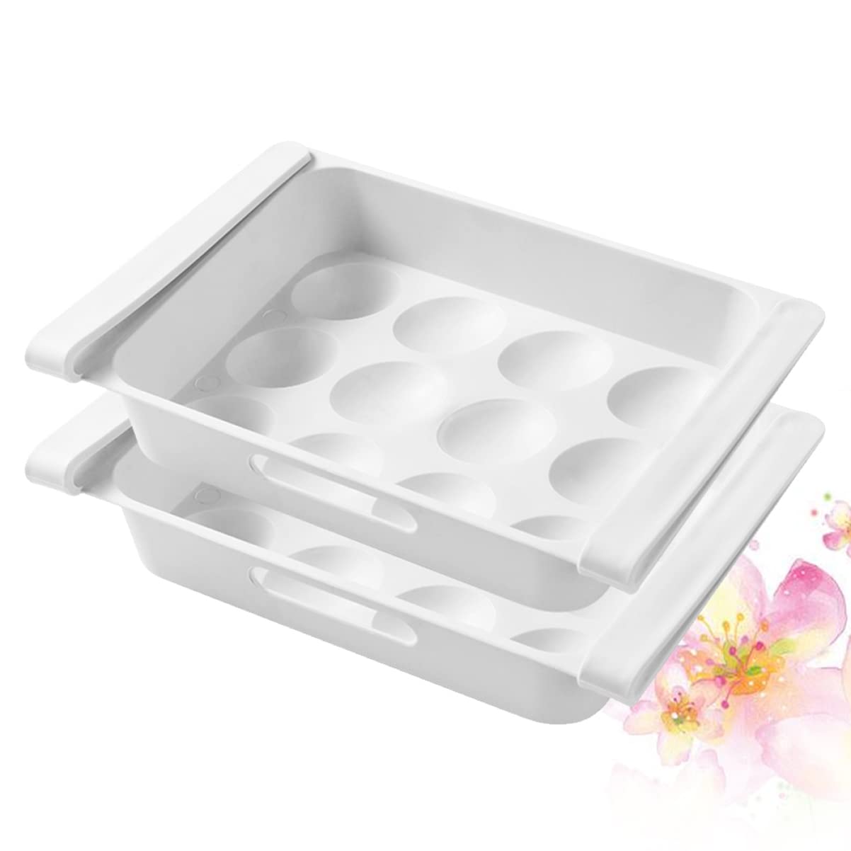 4 Piezas Caja De Almacenamiento del Refrigerador Cajas Organizadoras Cajones Huevo Bandeja De Almacenamiento