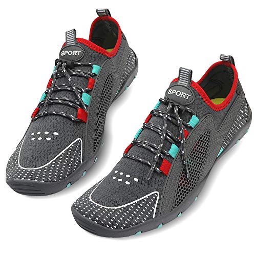 Image of MAYZERO Water Shoes Men Women Swim Surf Shoes Beach Pool Shoes Wide Toe Hiking Aqua Shoes Winter House Slippers
