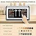 4 Slice Toaster Touch Screen, Stainless Steel Toasters Digital Timer, Dual Control Panel Toasters, 8 Shade Settings 6 Bread Types for Bagel, Cancel, Defrost 1650W Grey