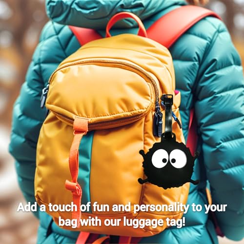 Dust Bunny Silicone Luggage Tag – Cute Quirky ID Label for Suitcases, Backpacks & Travel Bags – Fun Travel Accessory for Teens & Adults4