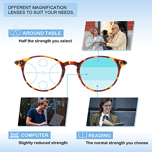 Image of Exquisite Ultra-light Progressive Multifocus Reading Glass Women Blue Light Blocking Multifocal Readers